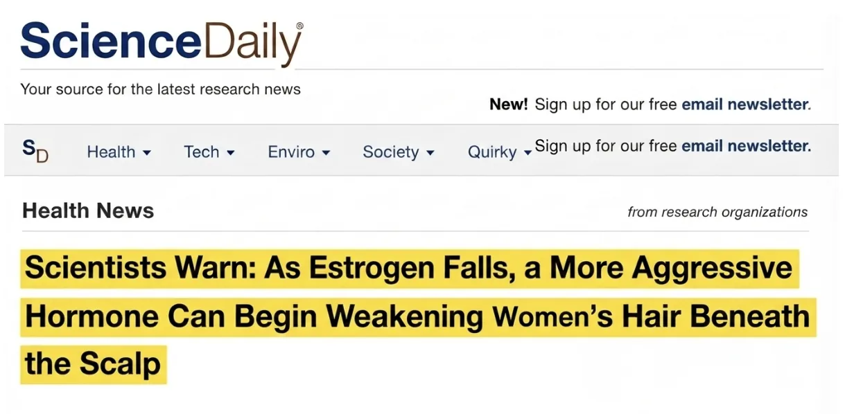And around age 45, the levels of that hormone in your body begin to drop sharply
