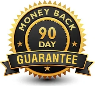 90-day money-back guarantee seal 90-day money-back guarantee seal