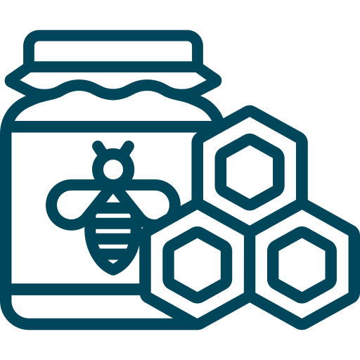 Honey jar icon representing wild Ikaria mountain honey