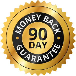 SlimSoda 90-day money-back guarantee seal